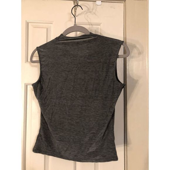 Sinequanone Women's Gray Metallic Turtleneck Blouse Size Medium - Picture 2 of 2